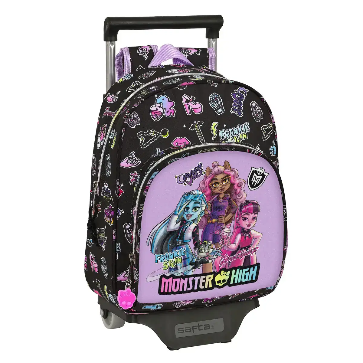 Cartable a roulettes monster high creep noir 28 x 34 x 10 cm_6987. DIAYTAR SENEGAL - L'Art du Shopping Facilité. Naviguez sur notre plateforme en ligne pour découvrir une expérience d'achat fluide et agréable, avec une gamme de produits adaptés à tous.