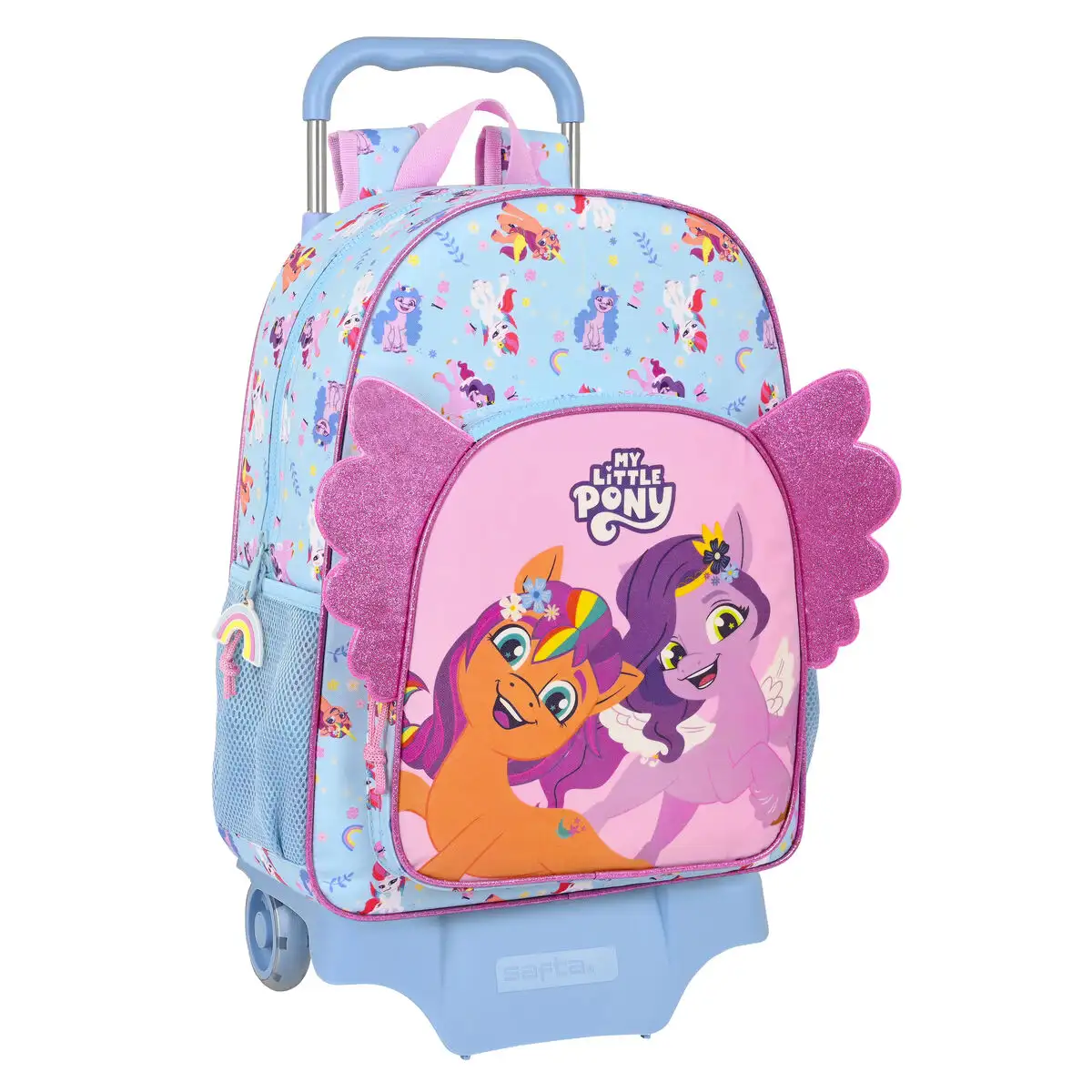 Cartable a roulettes my little pony wild free bleu rose 33 x 42 x 14 cm_7524. DIAYTAR SENEGAL - Où Chaque Détail Fait la Différence. Parcourez notre sélection soignée et choisissez des articles qui rehaussent votre quotidien, du fonctionnel à l'esthétique.