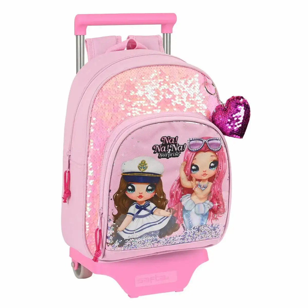 Cartable a roulettes na na na surprise sparkles rose 28 x 34 x 10 cm _1825. DIAYTAR SENEGAL - L'Art de Vivre le Shopping Inspiré. Parcourez notre catalogue et choisissez des produits qui reflètent votre passion pour la beauté et l'authenticité.