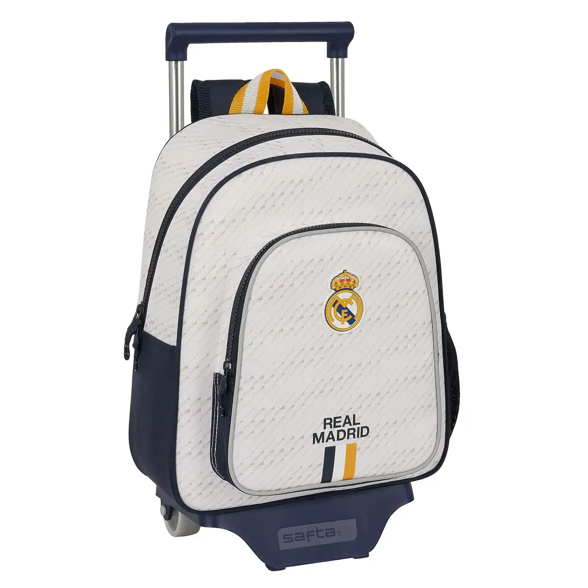 Cartable a roulettes real madrid c f blanc 28 x 34 x 10 cm_5560. DIAYTAR SENEGAL - Où l'Élégance Rencontre l'Authenticité. Naviguez à travers notre boutique en ligne et choisissez des produits qui incarnent le style et la tradition du Sénégal.