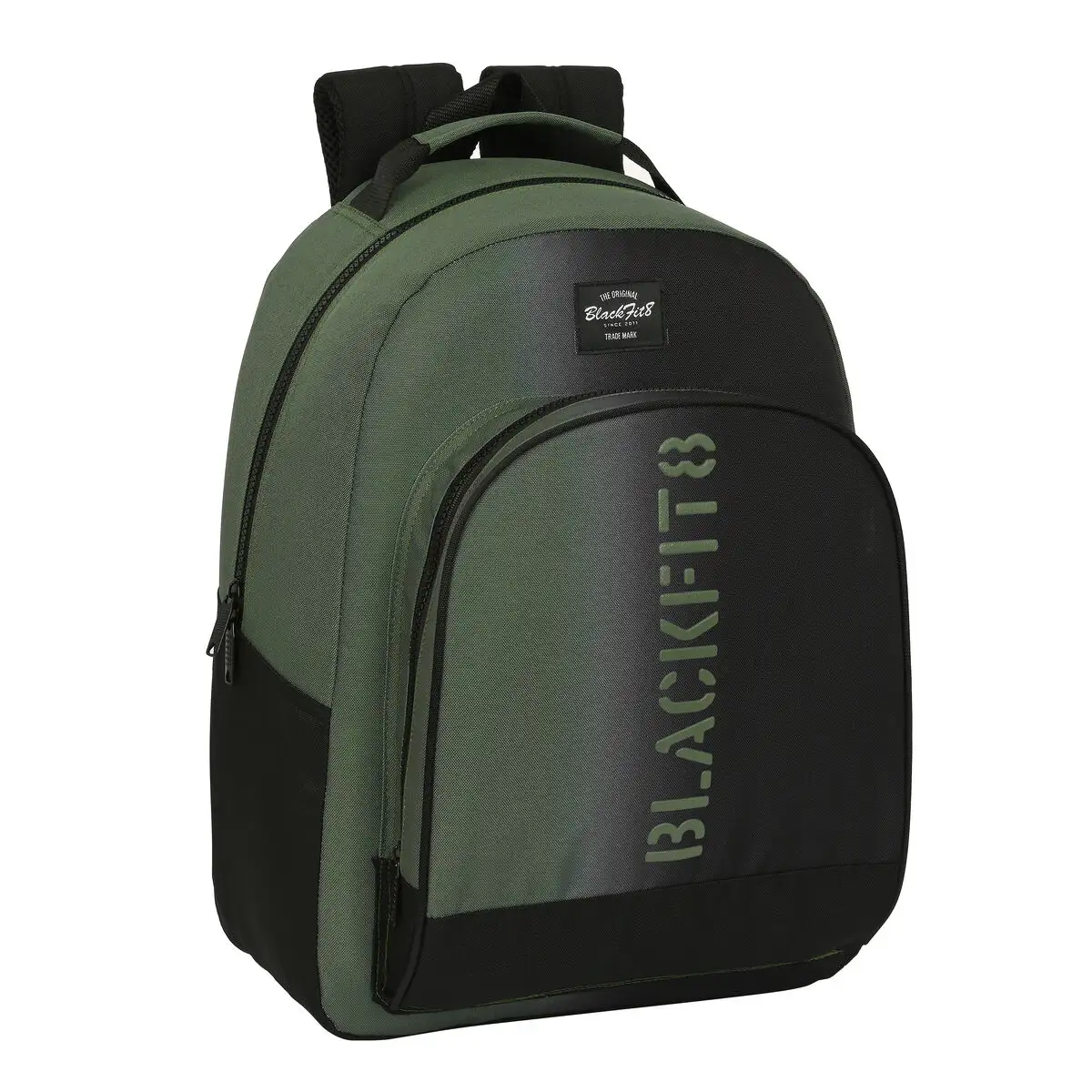 Cartable blackfit8 gradient noir vert militaire 32 x 42 x 15 cm _1333. DIAYTAR SENEGAL - Votre Passage vers le Chic et l'Élégance. Naviguez à travers notre boutique en ligne pour trouver des produits qui ajoutent une touche sophistiquée à votre style.