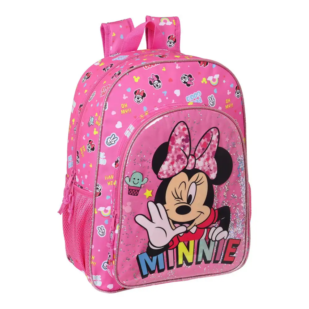 Cartable minnie mouse lucky rose 33 x 42 x 14 cm_8738. DIAYTAR SENEGAL - L'Art de Choisir, l'Art de S'émerveiller. Explorez notre boutique en ligne et choisissez des articles qui éveillent votre sens de l'émerveillement.