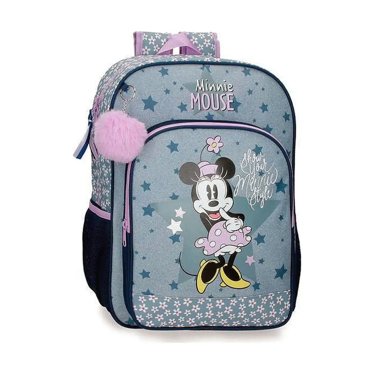 Cartable minnie mouse style adaptable au chariot pour sac a dos bleu 30 x 40 x 13 cm_1243. DIAYTAR SENEGAL - Où la Qualité est Notre Engagement. Explorez notre boutique en ligne pour découvrir des produits conçus pour vous apporter satisfaction et plaisir.