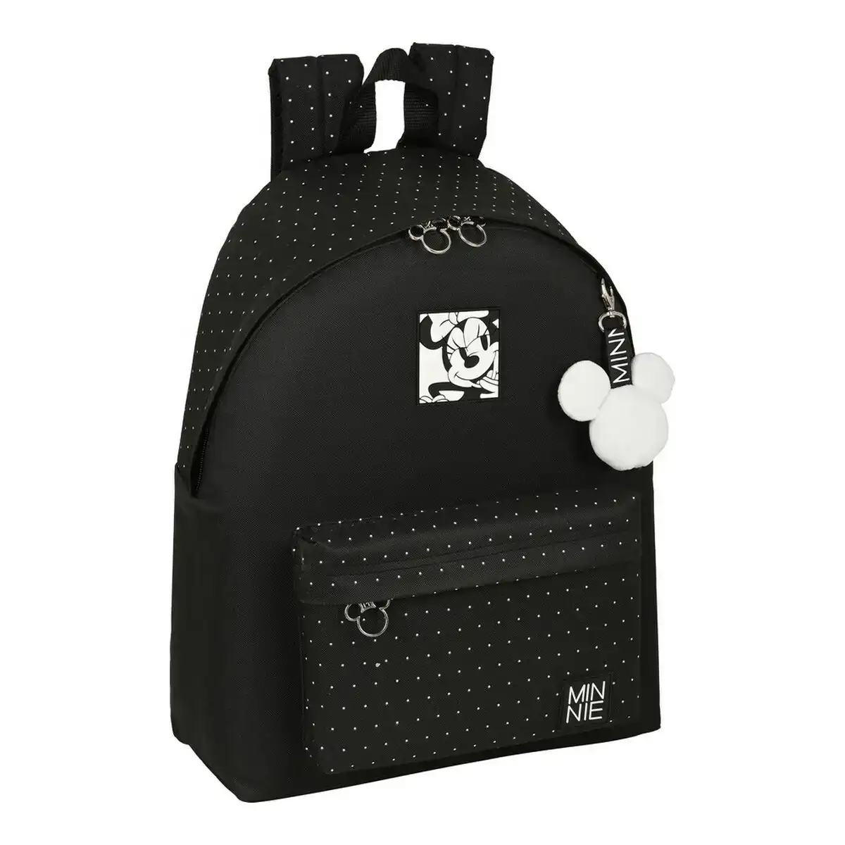 Cartable minnie mouse topitos noir 33 x 42 x 15 cm_7015. DIAYTAR SENEGAL - Votre Destination pour un Shopping Réfléchi. Découvrez notre gamme variée et choisissez des produits qui correspondent à vos valeurs et à votre style de vie.