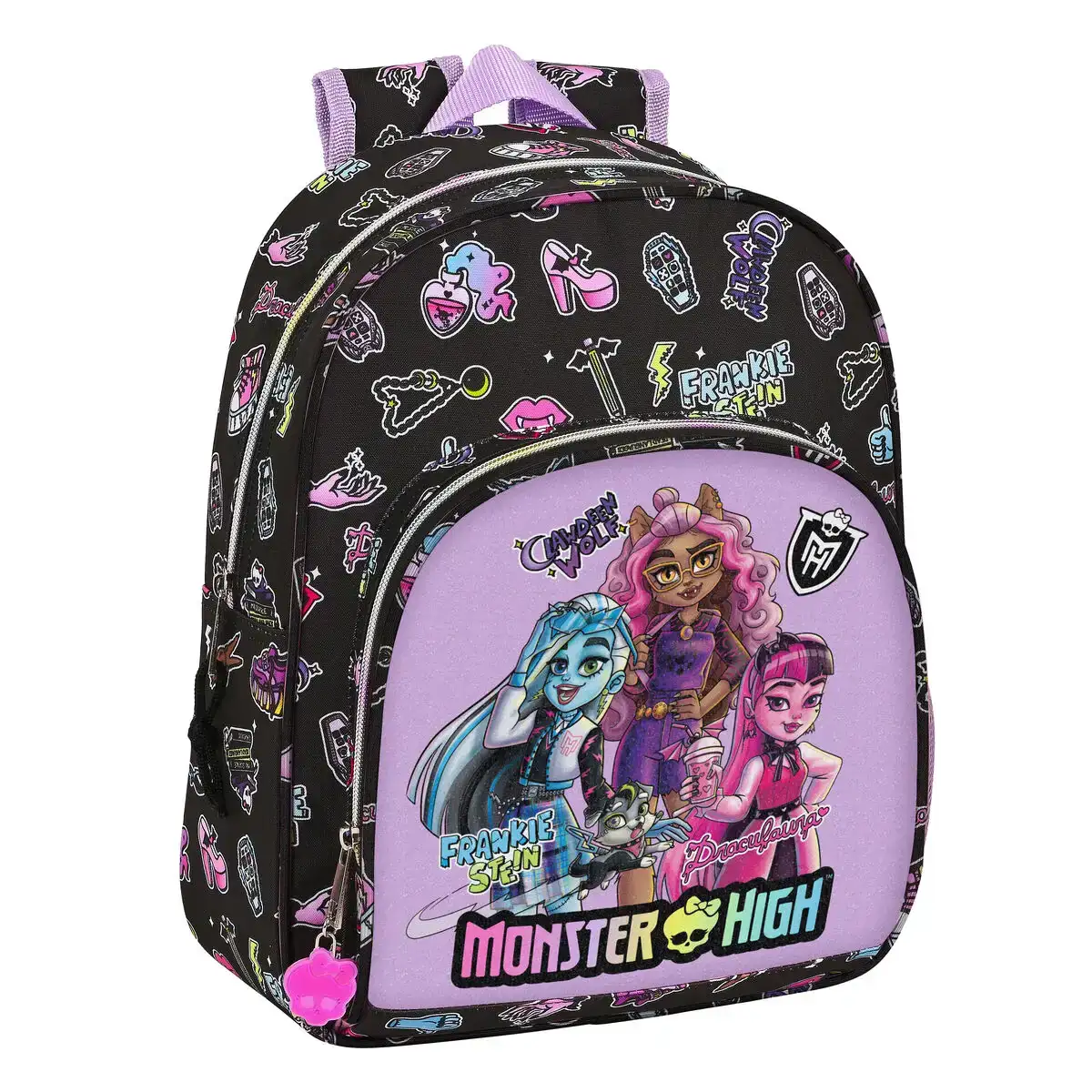 Cartable monster high creep noir 28 x 34 x 10 cm_7058. Bienvenue sur DIAYTAR SENEGAL - Là où Chaque Objet a une Âme. Plongez dans notre catalogue et trouvez des articles qui portent l'essence de l'artisanat et de la passion.