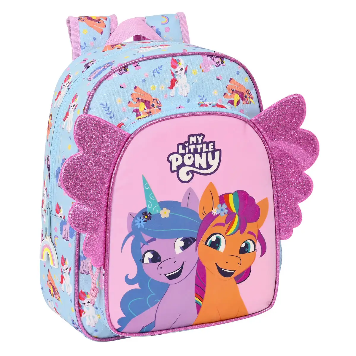 Cartable my little pony wild free 26 x 34 x 11 cm bleu rose_6534. DIAYTAR SENEGAL - Là où Choisir est un Acte d'Amour pour le Sénégal. Explorez notre gamme et choisissez des produits qui célèbrent la culture et l'artisanat du pays.