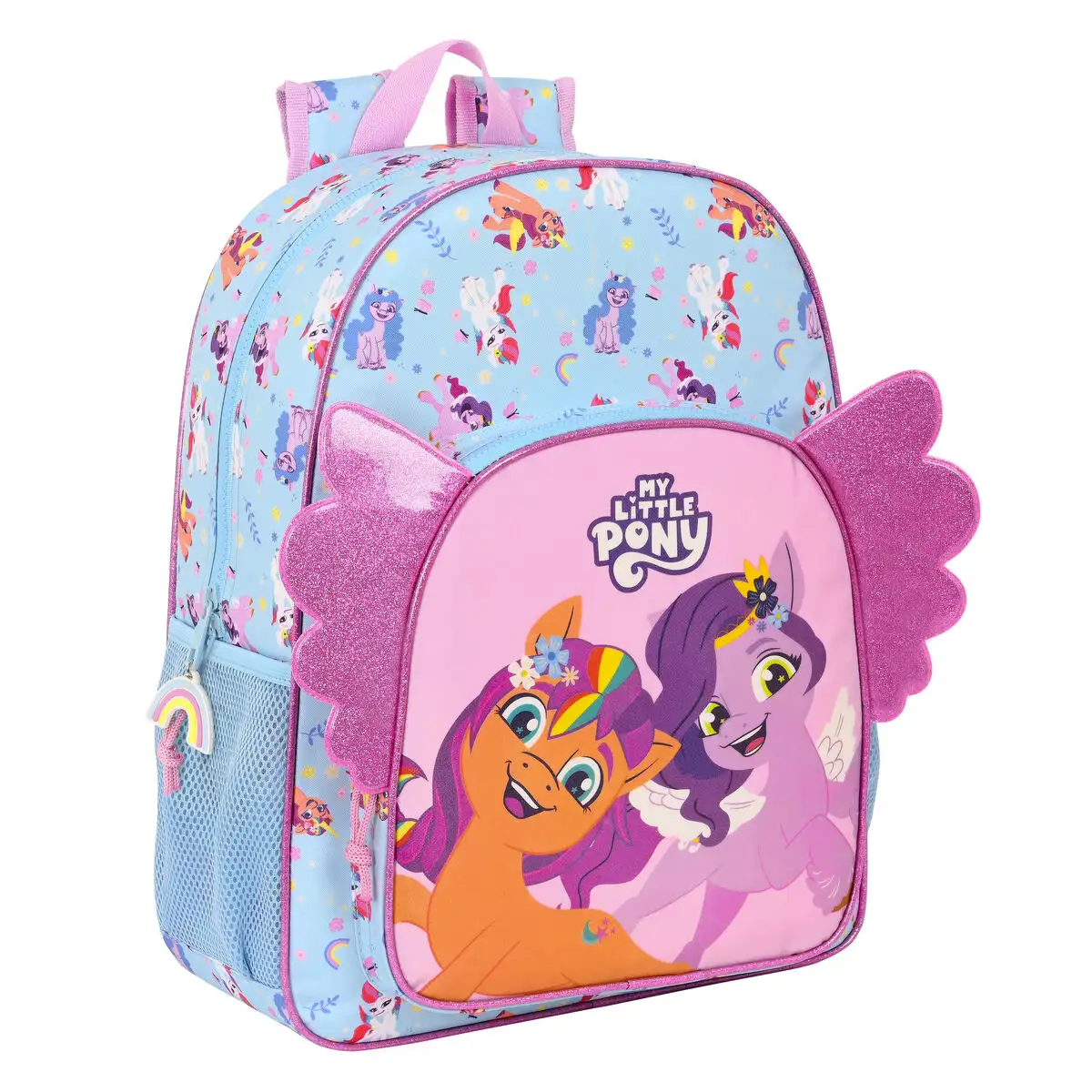 Cartable my little pony wild free bleu rose 33 x 42 x 14 cm_6381. DIAYTAR SENEGAL - Où Choisir Devient une Découverte. Explorez notre boutique en ligne et trouvez des articles qui vous surprennent et vous ravissent à chaque clic.