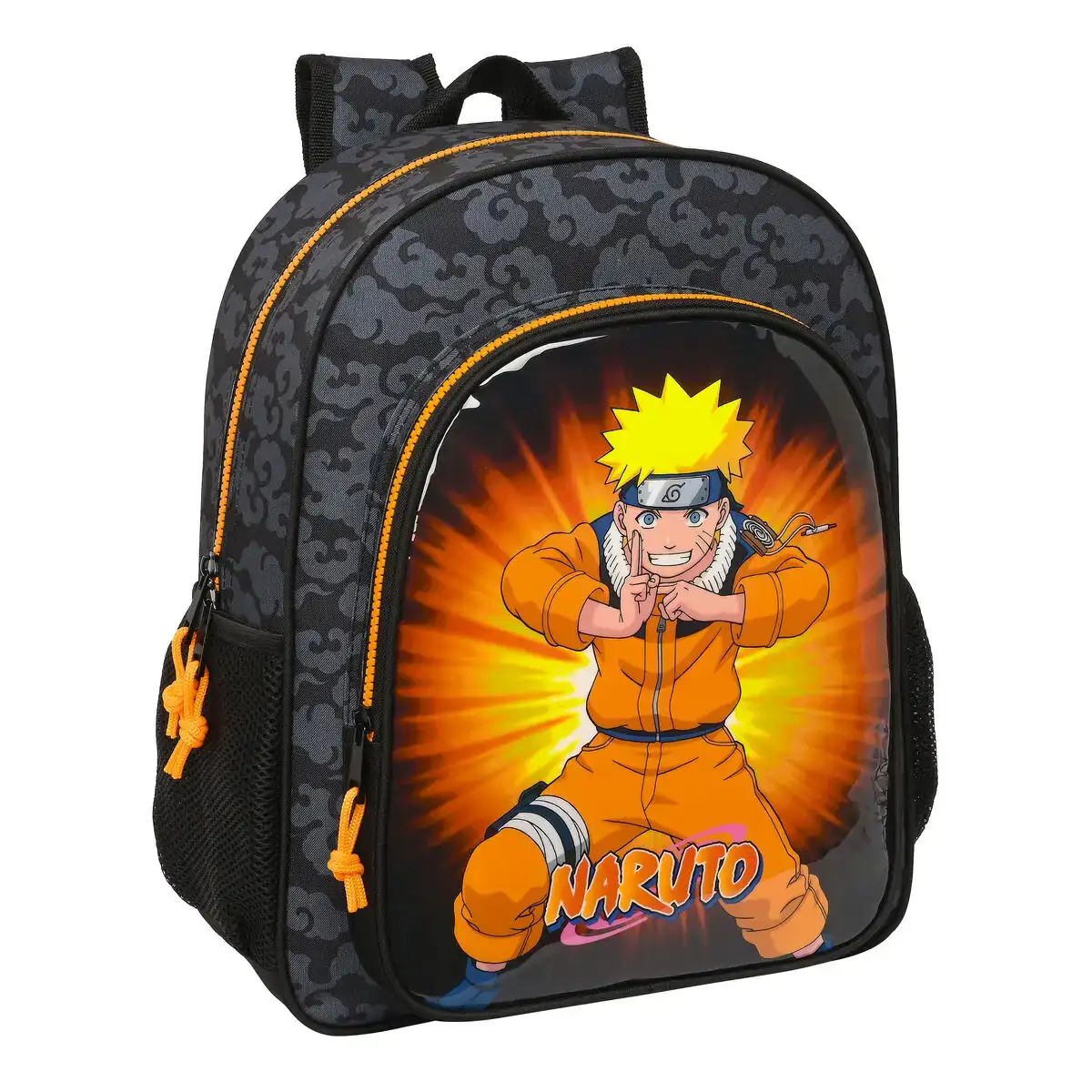 Cartable naruto 32 x 38 x 12 cm noir orange_9259. DIAYTAR SENEGAL - L'Art de Vivre en Couleurs. Découvrez notre boutique en ligne et trouvez des produits qui ajoutent une palette vibrante à votre quotidien.