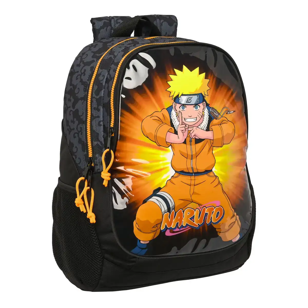 Cartable naruto noir orange 32 x 44 x 16 cm_7337. DIAYTAR SENEGAL - Où l'Élégance Rencontre l'Authenticité. Naviguez à travers notre boutique en ligne et choisissez des produits qui incarnent le style et la tradition du Sénégal.