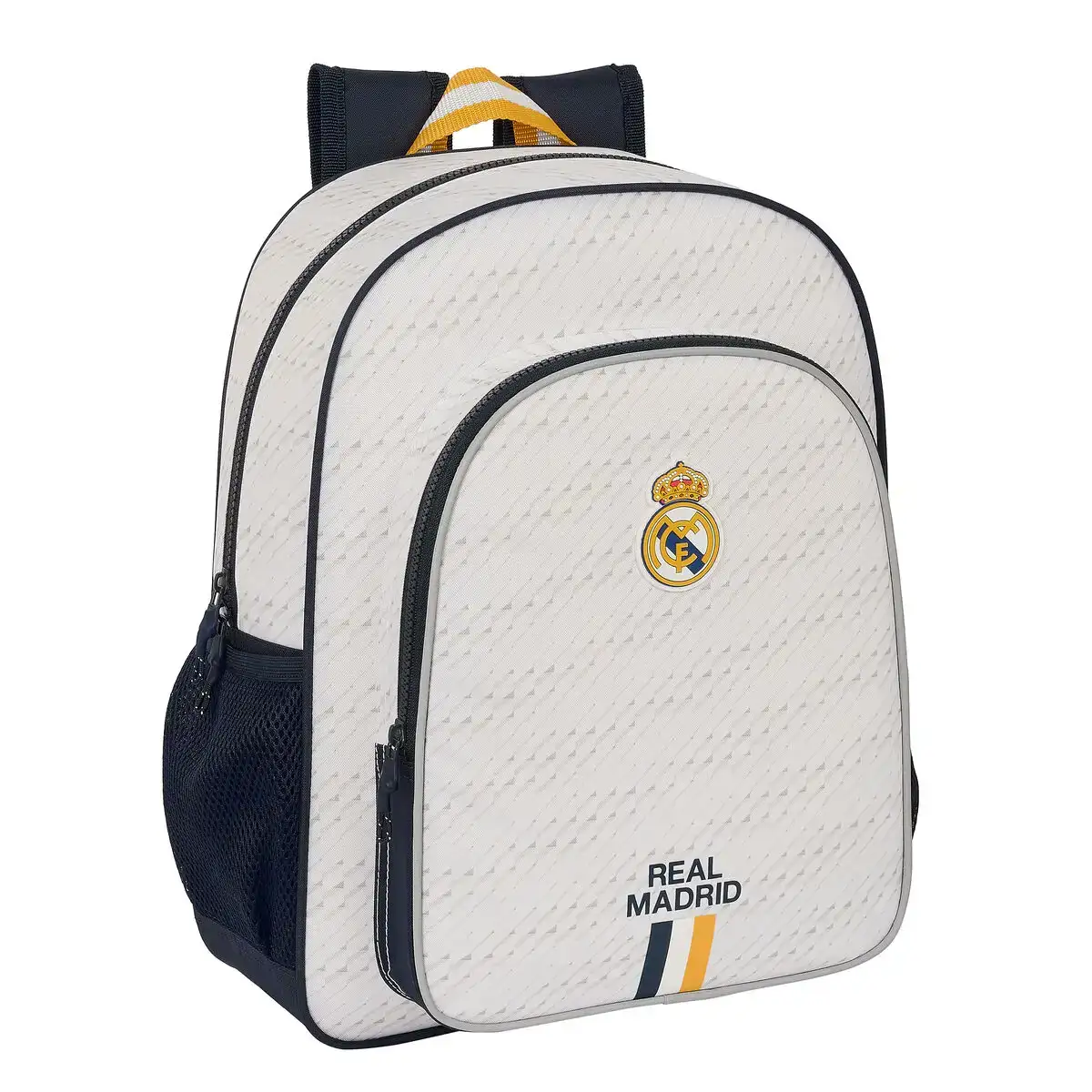 Cartable real madrid c f blanc 32 x 38 x 12 cm_2897. DIAYTAR SENEGAL - Là où Chaque Achat a du Sens. Explorez notre gamme et choisissez des produits qui racontent une histoire, votre histoire.