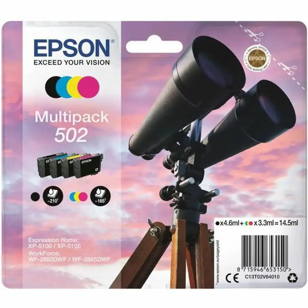 Cartouche d encre originale epson multipack 502 multicouleur_2920. DIAYTAR SENEGAL - Là où Choisir est un Acte d'Amour pour le Sénégal. Explorez notre gamme et choisissez des produits qui célèbrent la culture et l'artisanat du pays.