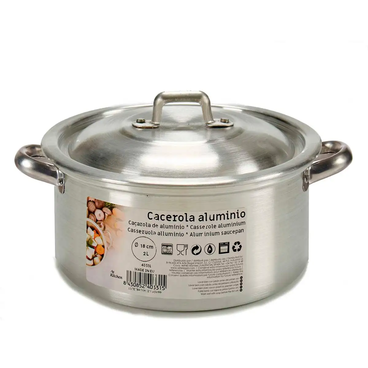 Casserole 2 l argente aluminium_7044. DIAYTAR SENEGAL - Là où Chaque Produit a son Histoire. Découvrez notre gamme de produits, chacun portant en lui le récit de l'artisanat et de la passion, pour vous offrir une expérience de shopping authentique.