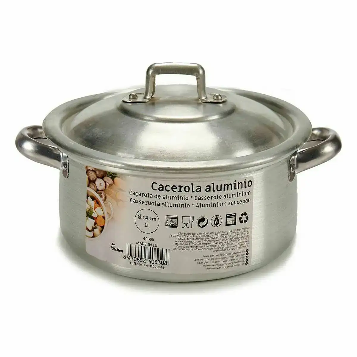 Casserole avec couvercle o 14 cm argente aluminium 1 l 10 unites _5477. DIAYTAR SENEGAL - Votre Destination Shopping Incontournable. Parcourez nos rayons virtuels et trouvez des articles qui répondent à tous vos besoins, du quotidien à l'exceptionnel.