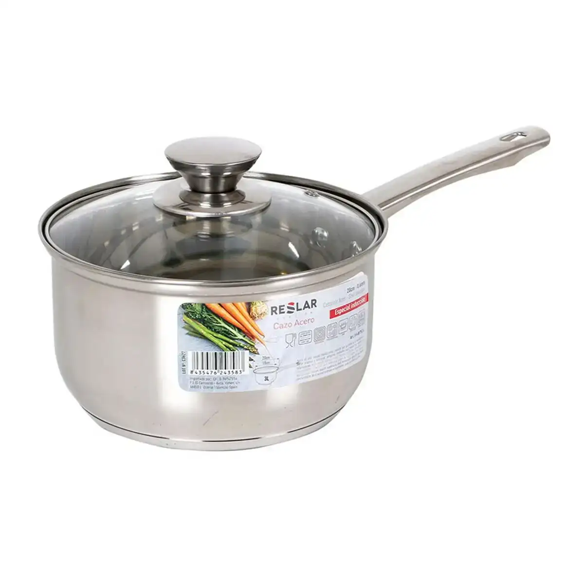 Casserole avec couvercle reslar 3 l acier o 19 5 x 10 5 cm_6148. DIAYTAR SENEGAL - Là où la Diversité Rencontre la Qualité. Parcourez notre gamme complète et trouvez des produits qui incarnent la richesse et l'unicité du Sénégal.