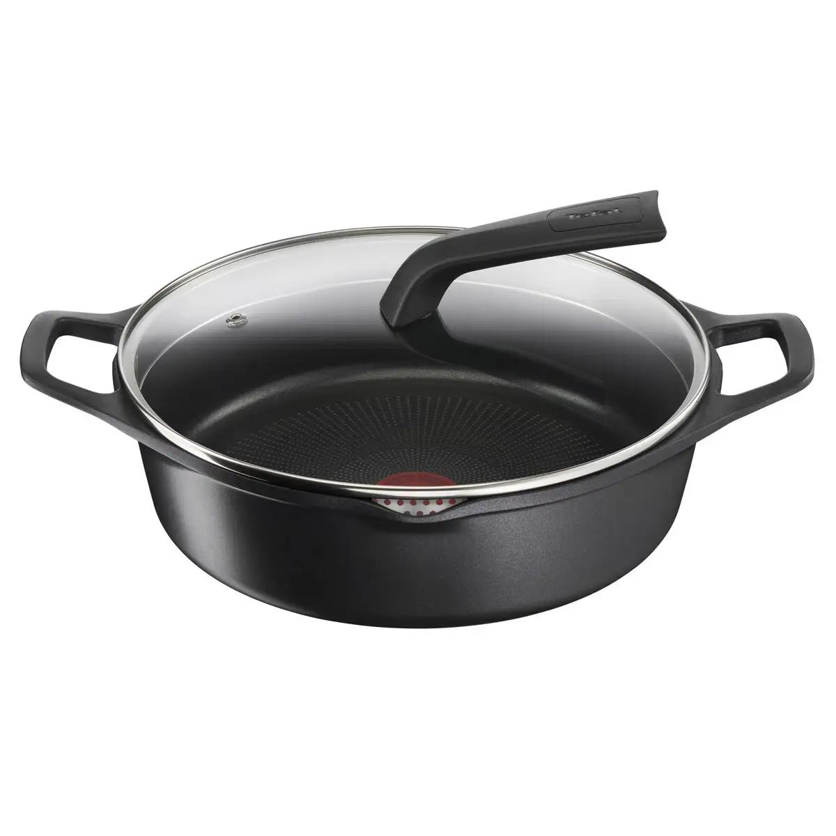 Casserole avec couvercle tefal e2497244 noir o 28 cm_1557. DIAYTAR SENEGAL - Où la Qualité est Notre Engagement. Explorez notre boutique en ligne pour découvrir des produits conçus pour vous apporter satisfaction et plaisir.