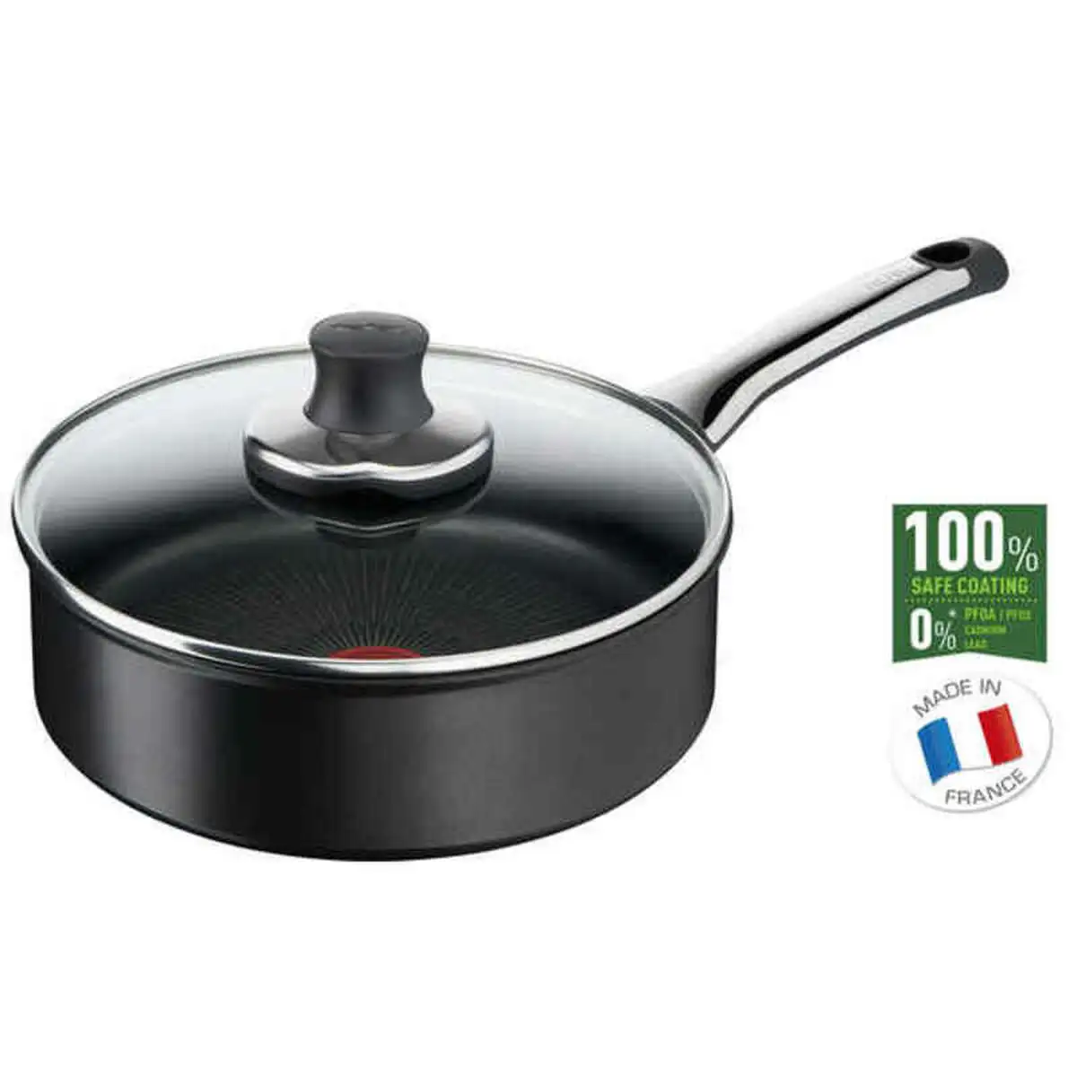 Casserole avec couvercle tefal g2693232 o 24 cm noir acier inoxydable aluminium reconditionne a _7203. DIAYTAR SENEGAL - Où Choisir est un Plaisir Responsable. Explorez notre boutique en ligne et adoptez des produits qui reflètent notre engagement envers la durabilité.