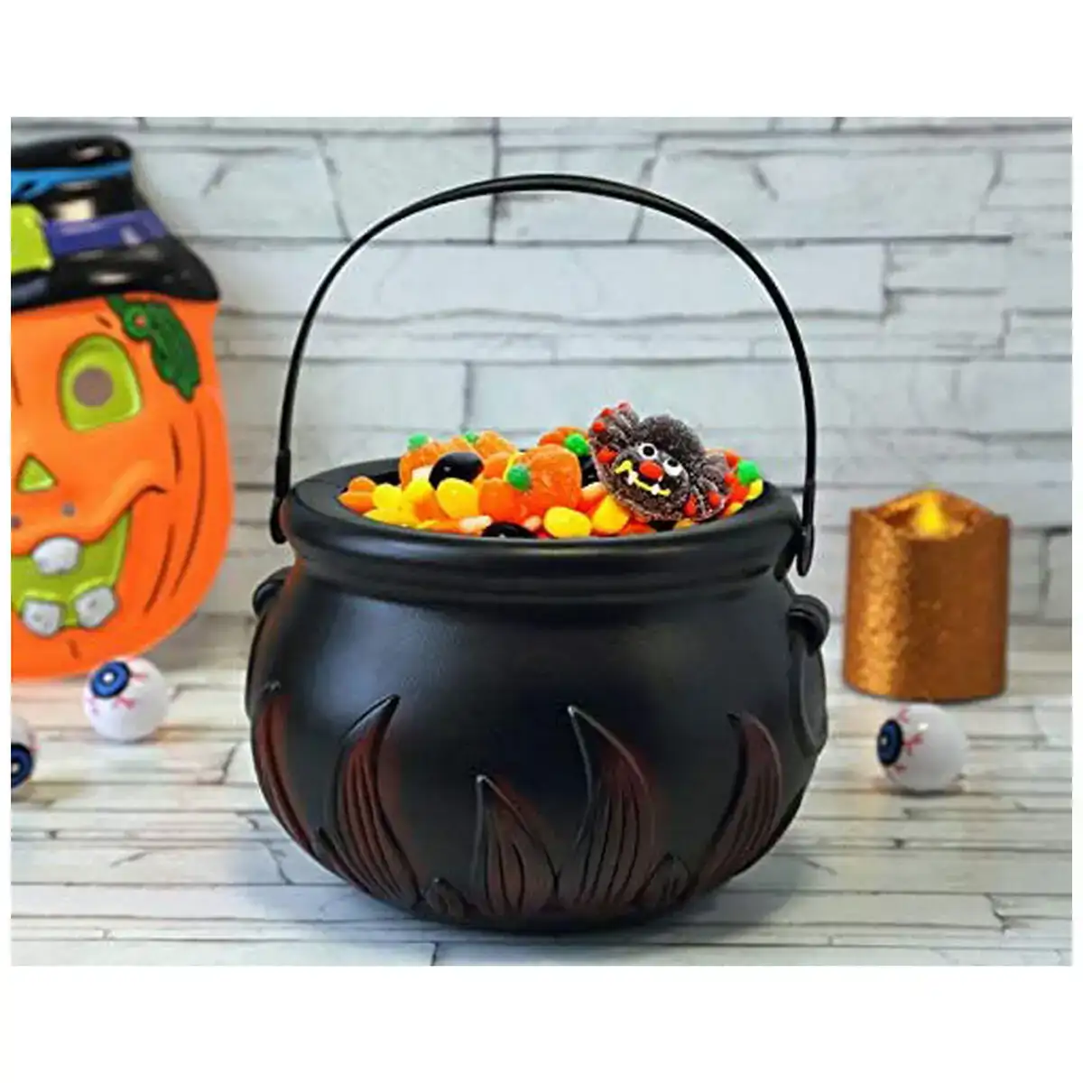 Casserole sorciere halloween noir multicouleur 17 cm_6109. DIAYTAR SENEGAL - Où Choisir est une Découverte. Parcourez notre catalogue et trouvez des articles qui éveillent votre curiosité et enrichissent votre expérience shopping.