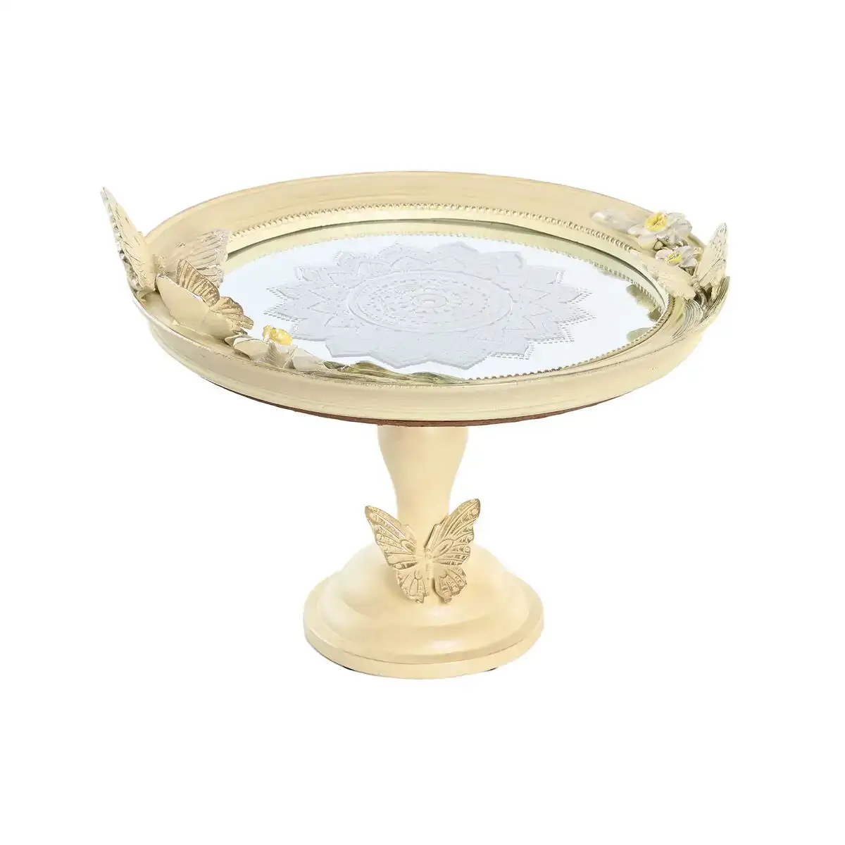 Centre de table dkd home decor 24 x 22 6 x 18 cm beige papillons_5914. DIAYTAR SENEGAL - L'Essence de la Tradition et de la Modernité réunies. Explorez notre plateforme en ligne pour trouver des produits authentiques du Sénégal, tout en découvrant les dernières tendances du monde moderne.