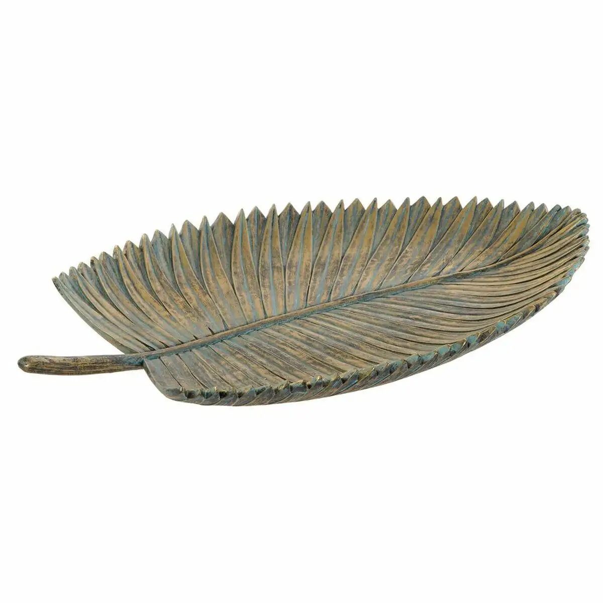 Centre de table dkd home decor 39 x 23 x 5 cm gris dore tropical feuille d une plante_3070. DIAYTAR SENEGAL - Votre Compagnon Shopping, Votre Style Unique. Explorez notre boutique en ligne pour dénicher des trésors qui expriment qui vous êtes, de la mode à la maison.