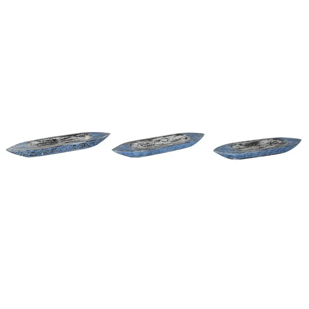 Centre de table dkd home decor 80 x 18 5 x 7 cm bleu blanc blue marine mediterraneen 3 pieces _2310. DIAYTAR SENEGAL - L'Art de Vivre le Shopping Authentique. Découvrez notre boutique en ligne et trouvez des produits qui célèbrent la culture et l'héritage du Sénégal.