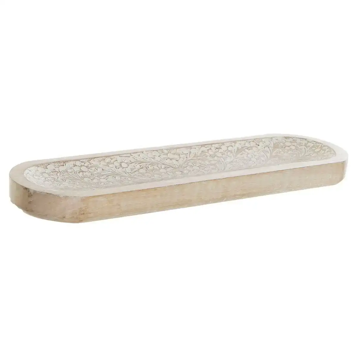 Centre de table dkd home decor blanc marron naturel moderne feuille d une plante indien 45 5 x 13 5 x 3 5 cm_8510. DIAYTAR SENEGAL - Où Choisir Devient un Plaisir. Découvrez notre boutique en ligne et choisissez parmi une variété de produits qui satisferont tous vos besoins.