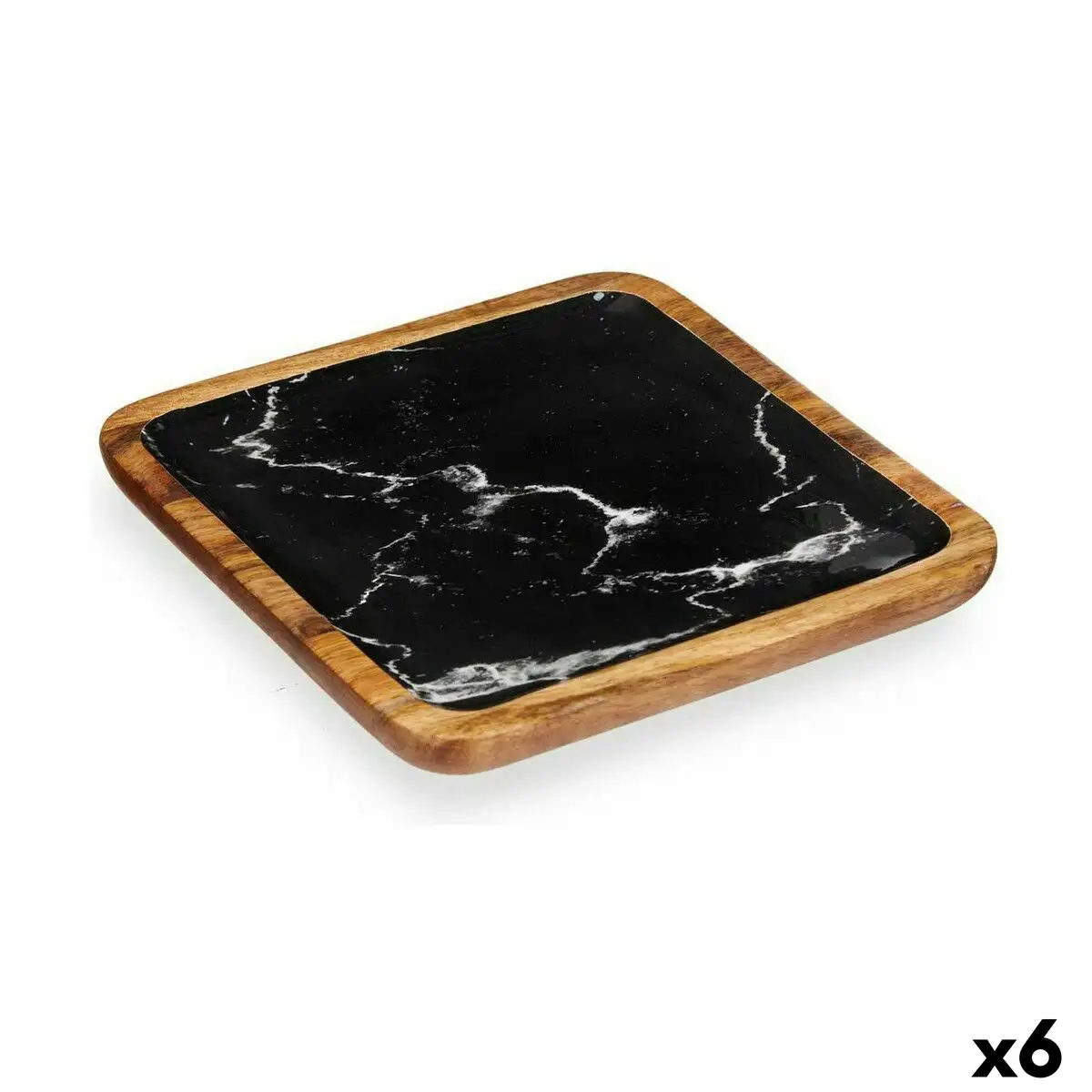 Centre de table marbre 25 x 25 cm marron noir resine bois de manguier 6 unites _5368. Bienvenue sur DIAYTAR SENEGAL - Où Chaque Détail compte. Plongez dans notre univers et choisissez des produits qui ajoutent de l'éclat et de la joie à votre quotidien.