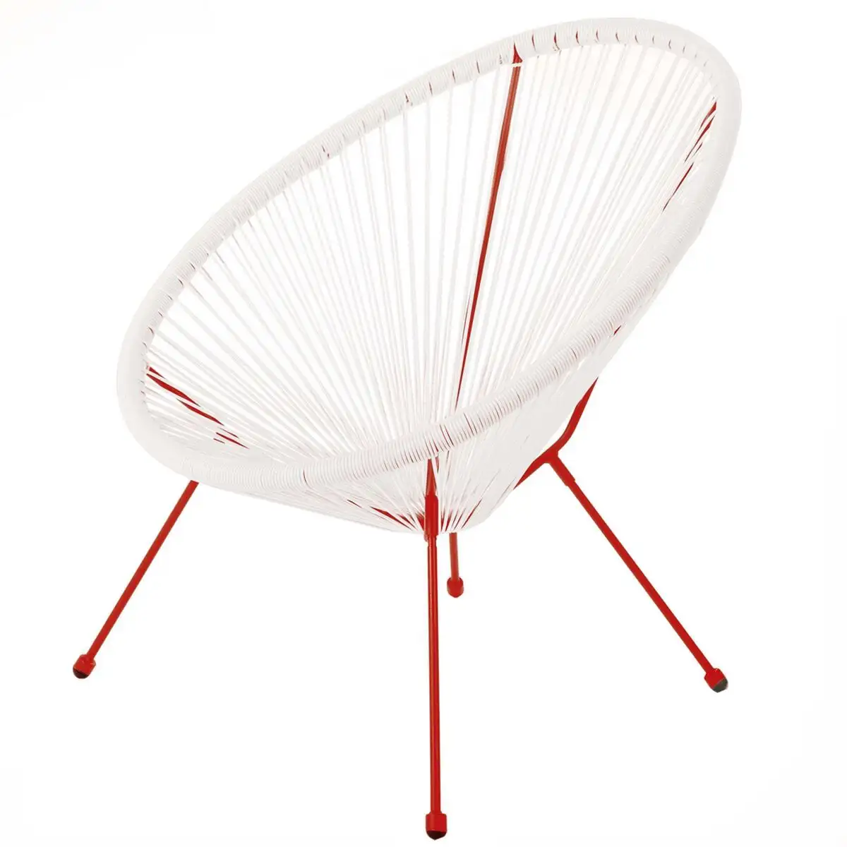 Chaise de jardin acapulco 73 x 80 x 85 cm rouge blanc rotin_1409. DIAYTAR SENEGAL - L'Art de Vivre l'Élégance Accessible. Parcourez notre gamme variée et choisissez des produits qui ajoutent une touche de sophistication à votre style.