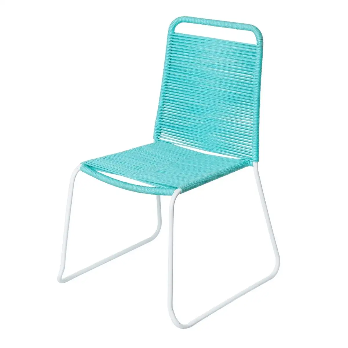 Chaise de jardin antea 57 x 61 x 90 cm turquoise corde_7617. Bienvenue chez DIAYTAR SENEGAL - Où Chaque Objet a son Histoire. Découvrez notre sélection méticuleuse et choisissez des articles qui racontent l'âme du Sénégal.