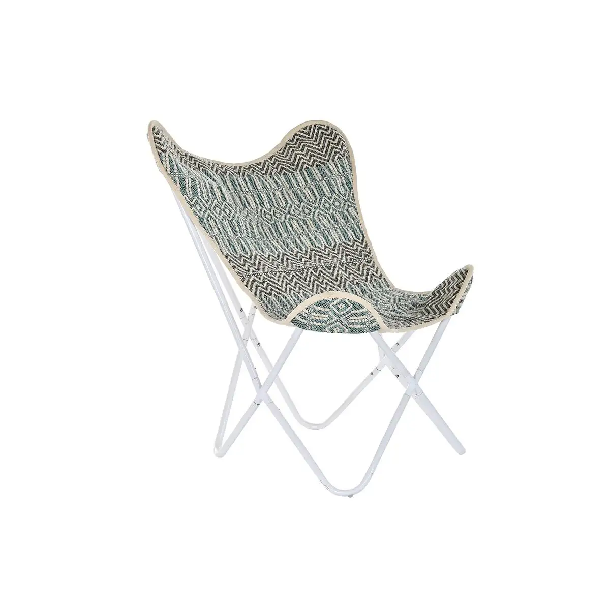 Chaise de jardin dkd home decor bleu blanc vert fer 74 x 65 x 90 cm_6946. DIAYTAR SENEGAL - Où Choisir Devient une Expérience Personnalisée. Explorez notre boutique en ligne pour découvrir des produits qui s'adaptent à votre style et à votre essence.