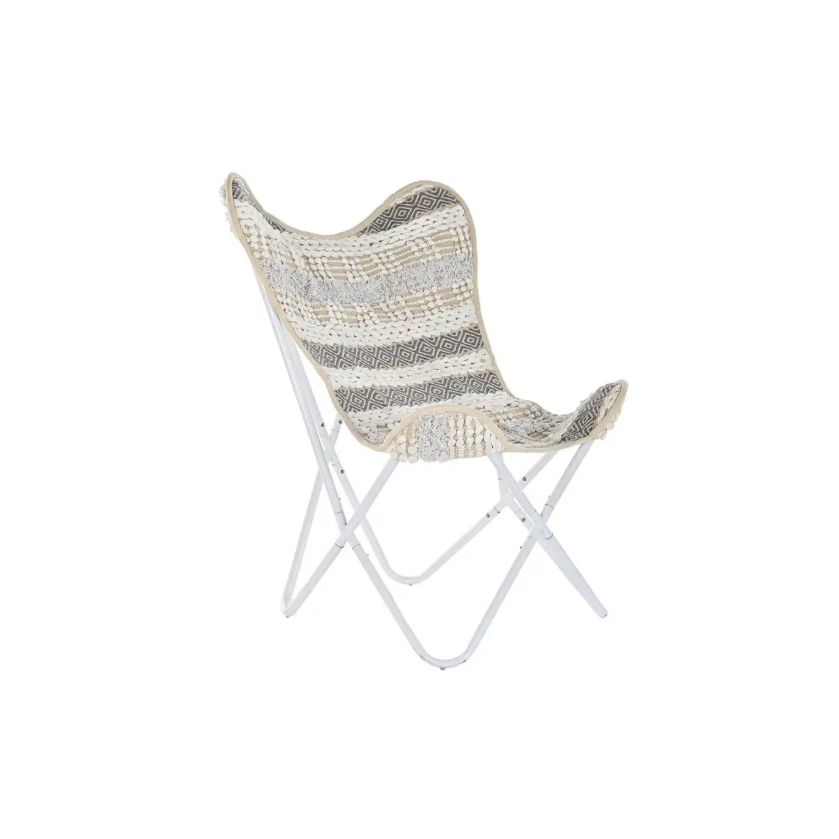 Chaise de jardin dkd home decor gris coton blanc fer 74 x 65 x 90 cm _4224. Entrez dans l'Univers de DIAYTAR SENEGAL - Votre Destination de Shopping Complète. Découvrez des produits qui reflètent la diversité et la richesse culturelle du Sénégal, le tout à portée de clic.