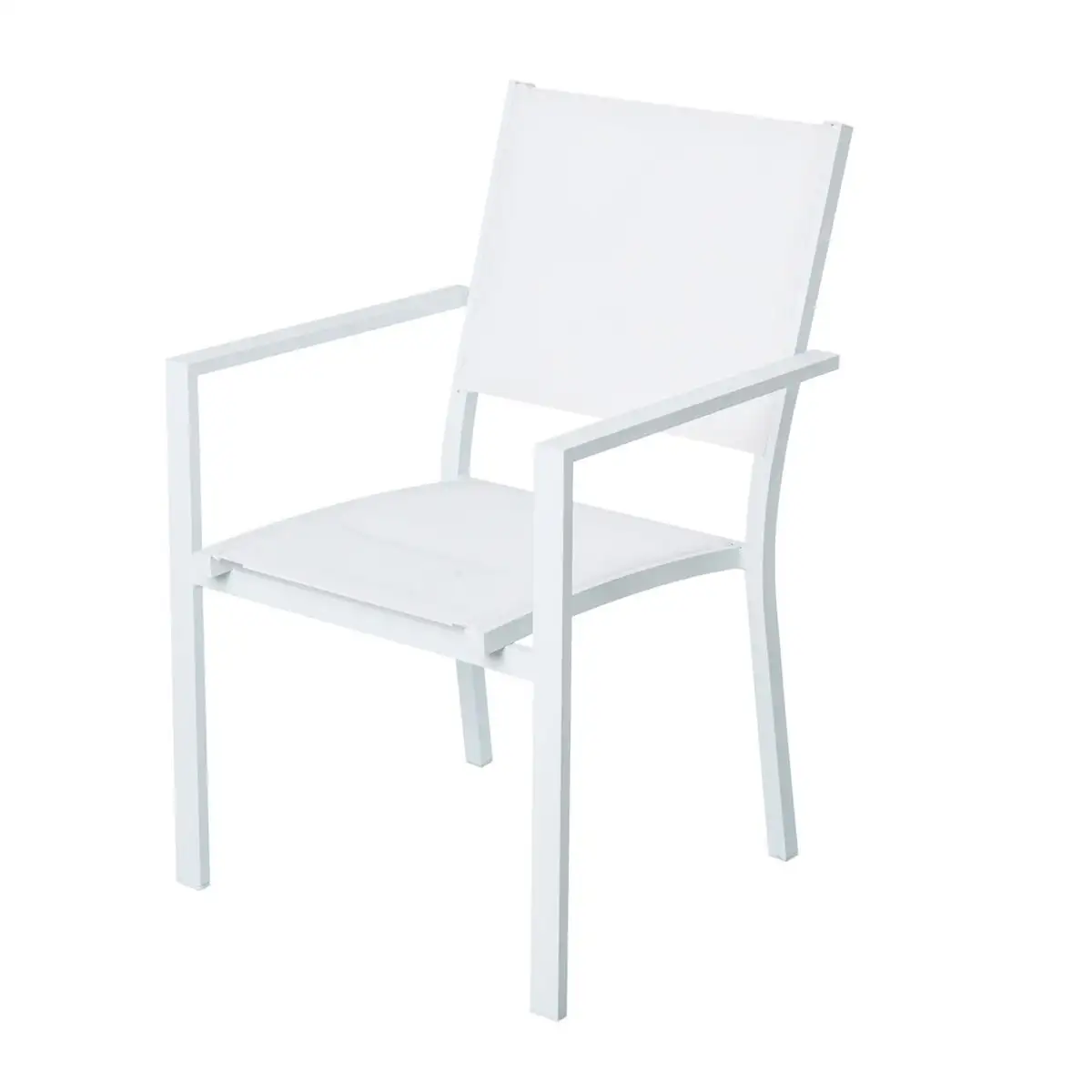 Chaise de jardin thais 55 2 x 60 4 x 86 cm aluminium blanc_6331. DIAYTAR SENEGAL - Là où les Possibilités sont Infinies. Parcourez nos catégories et laissez-vous séduire par des produits qui enrichiront votre quotidien, du pratique à l'esthétique.