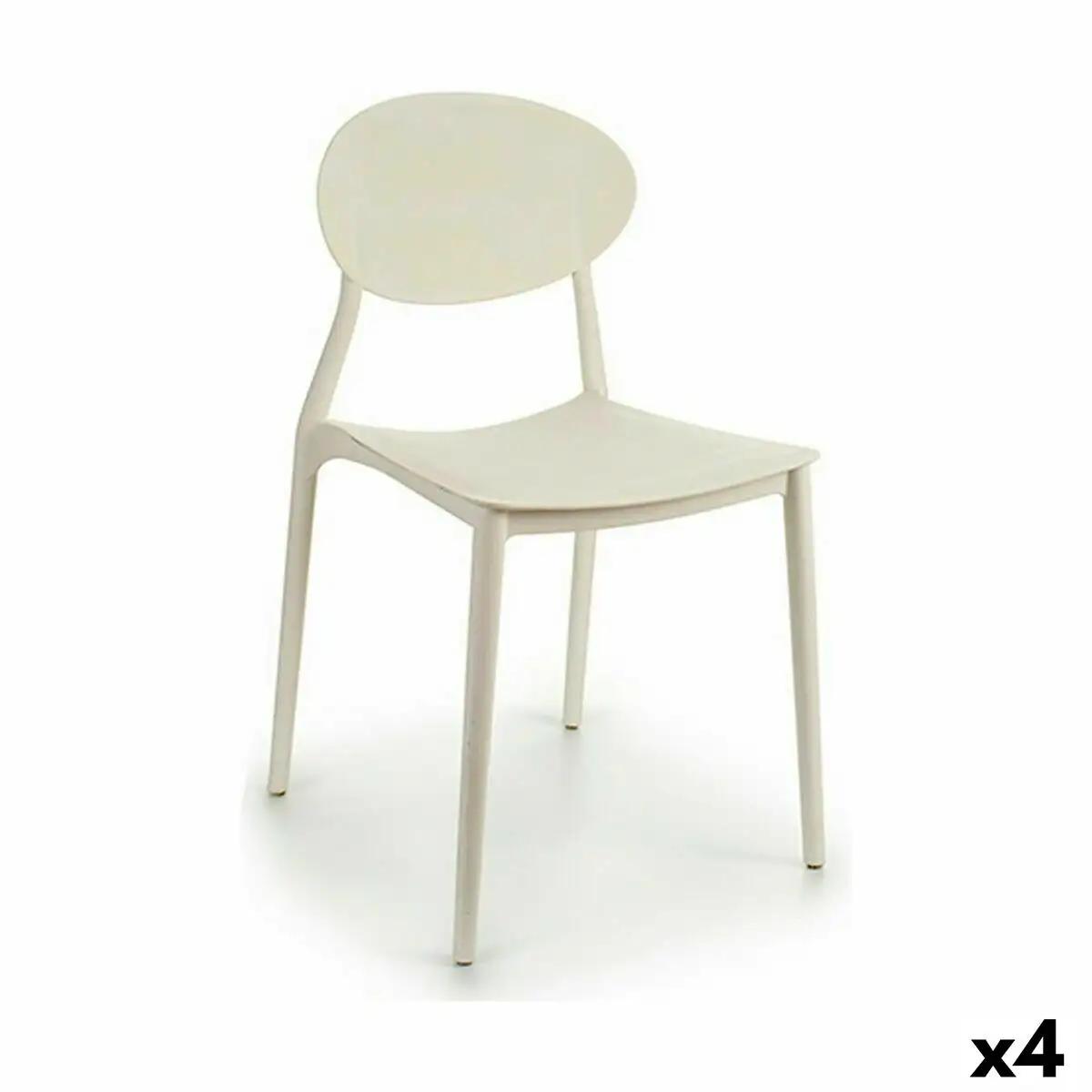 Chaise de salle a manger blanc plastique 41 x 81 x 49 cm 4 unites _9180. Bienvenue chez DIAYTAR SENEGAL - Où Chaque Objet a sa Propre Histoire. Découvrez notre sélection soigneusement choisie et choisissez des produits qui racontent le patrimoine sénégalais.