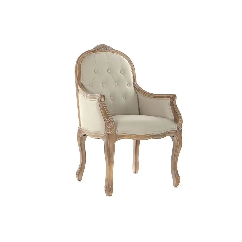 Chaise dkd home decor beige lin bois d hevea 63 5 x 50 x 102 cm _2387. DIAYTAR SENEGAL - Là où Chaque Produit Évoque une Émotion. Parcourez notre catalogue et choisissez des articles qui vous touchent et qui enrichissent votre expérience.