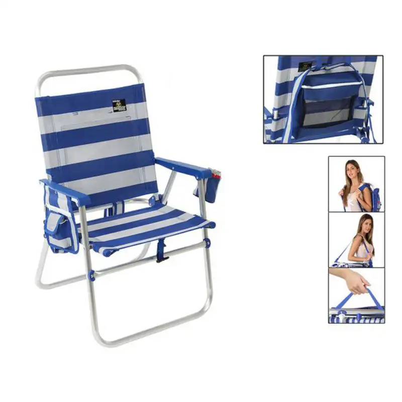 Chaise pliante 117434 bleu_9832. DIAYTAR SENEGAL - Là où la Beauté Rencontre la Fonctionnalité. Parcourez notre sélection pour trouver des produits qui allient esthétique et praticité, pour un quotidien sublimé.