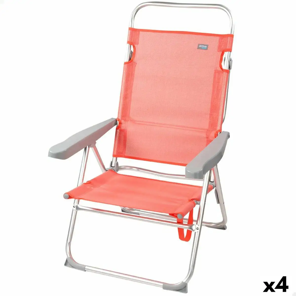 Chaise pliante aktive flamingo corail 48 x 99 x 57 cm 4 unites _4275. DIAYTAR SENEGAL - Où la Mode et le Confort se Rencontrent. Plongez dans notre univers de produits et trouvez des articles qui vous habillent avec style et aisance.