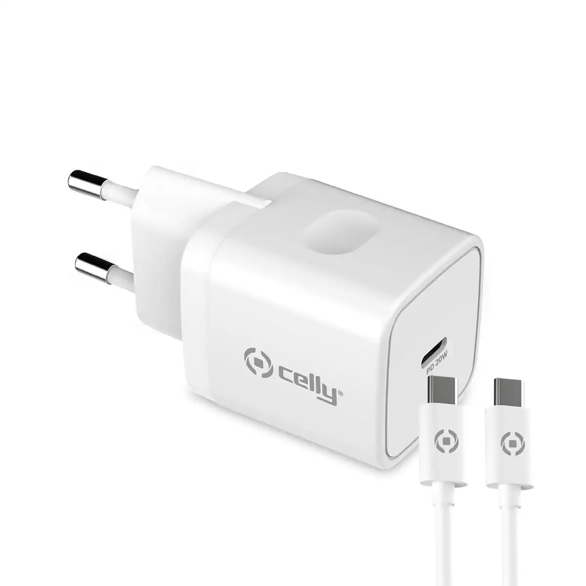 Chargeur mural cable usb c celly blanc 20 w_3503. DIAYTAR SENEGAL - L'Univers de l'Élégance Accessible. Plongez dans notre catalogue et choisissez des produits qui allient sophistication et accessibilité pour un shopping exquis.