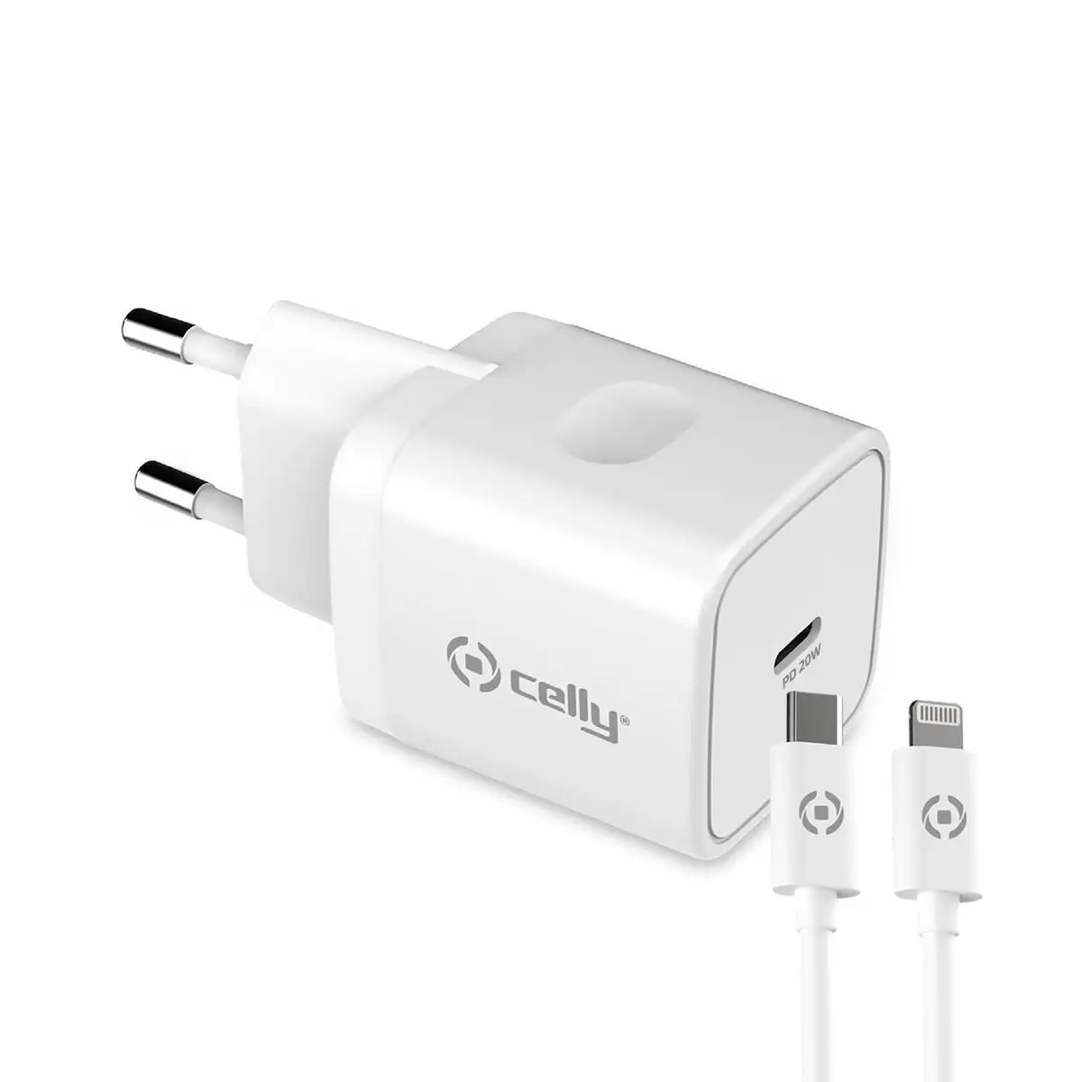 Chargeur mural cable usb c celly iphone blanc 20 w_3145. DIAYTAR SENEGAL - Là où l'Élégance Devient un Mode de Vie. Naviguez à travers notre gamme et choisissez des produits qui apportent une touche raffinée à votre quotidien.