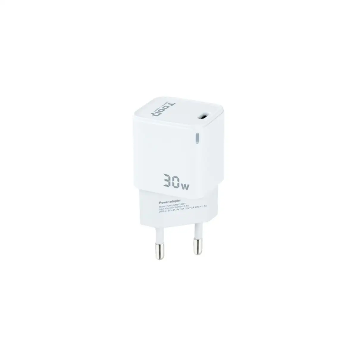 Chargeur mural tooq cargador de pared gan usb c pd 30w blanco_7776. DIAYTAR SENEGAL - Votre Portail Vers l'Exclusivité. Explorez notre boutique en ligne pour trouver des produits uniques et exclusifs, conçus pour les amateurs de qualité.