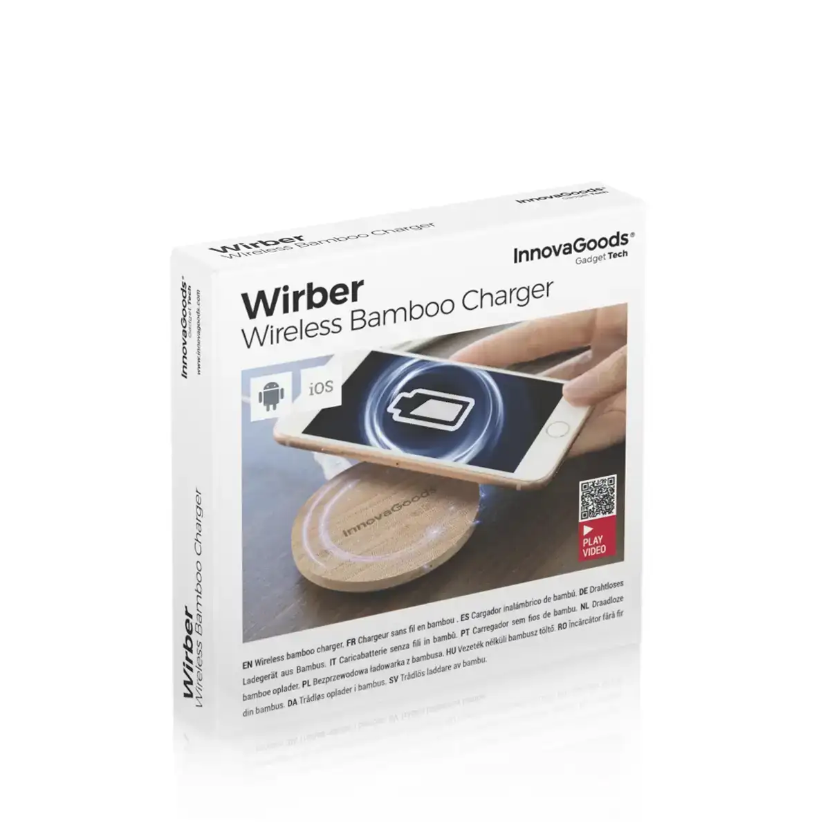 Chargeur sans fil en bambou wirber innovagoods_2361. DIAYTAR SENEGAL - Là où Choisir est un Acte d'Amour pour la Culture Sénégalaise. Explorez notre gamme et choisissez des produits qui célèbrent la richesse de notre patrimoine.