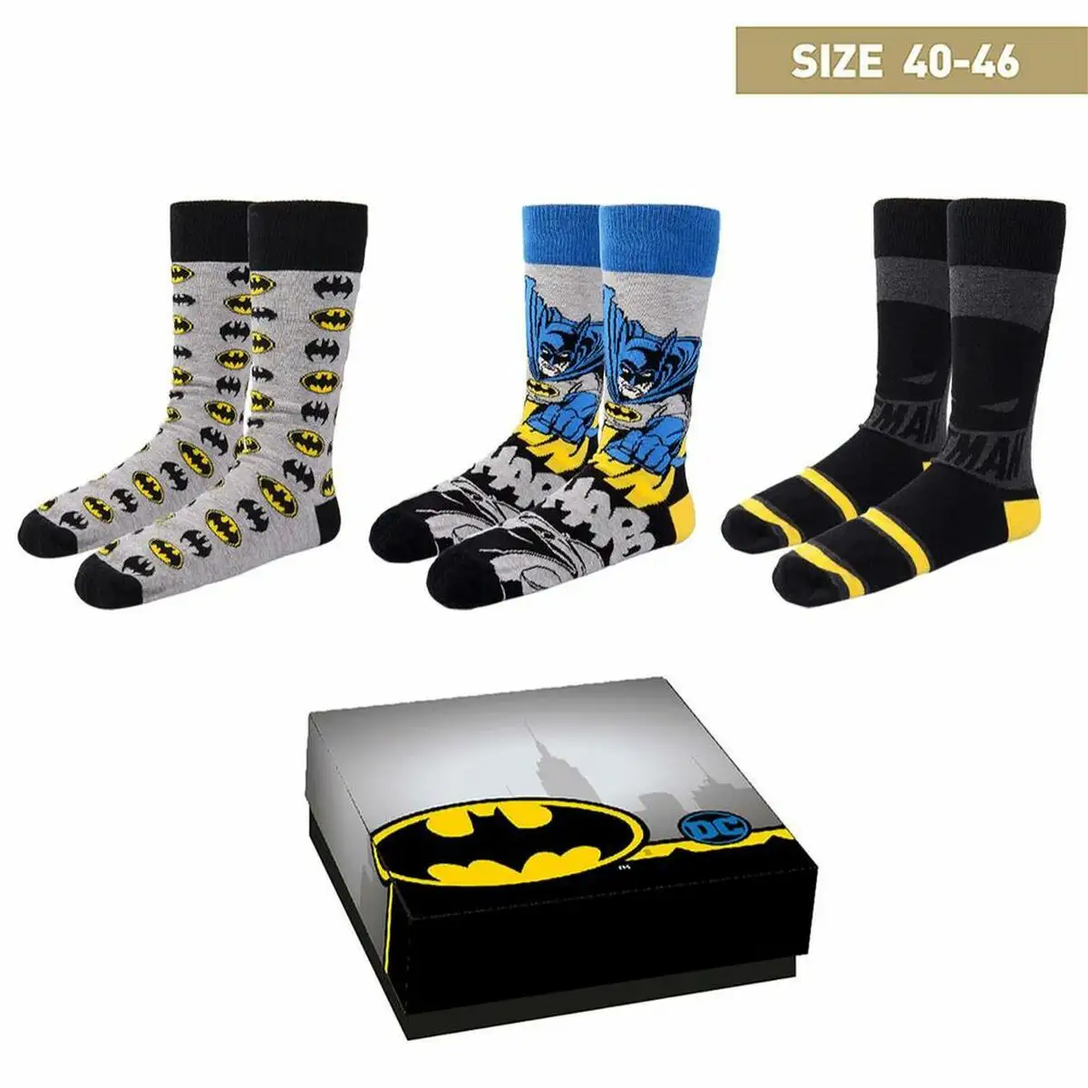 Chaussettes batman 3 paires multicouleur taille unique 40 46 _3247. DIAYTAR SENEGAL - Votre Source de Découvertes Shopping. Naviguez à travers nos catégories et découvrez des articles qui vous surprendront et vous séduiront.