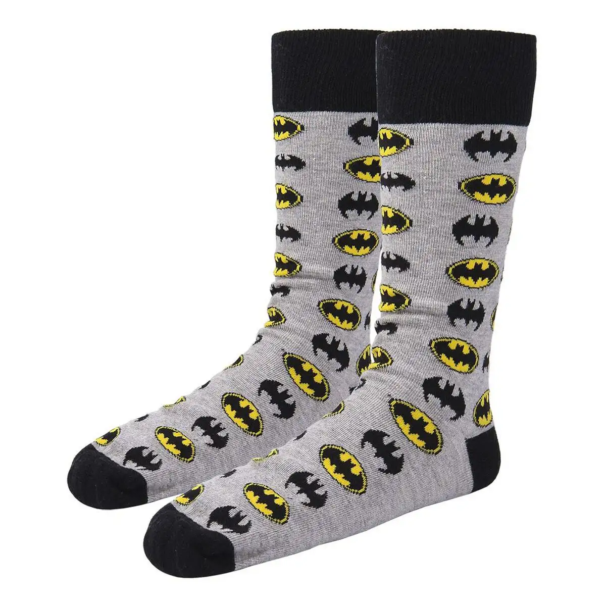 Chaussettes batman unisexe gris clair_9299. Plongez dans l'Expérience DIAYTAR SENEGAL - Où Chaque Produit a une Histoire. Explorez notre boutique en ligne pour trouver des articles qui incarnent la passion et la créativité du Sénégal.