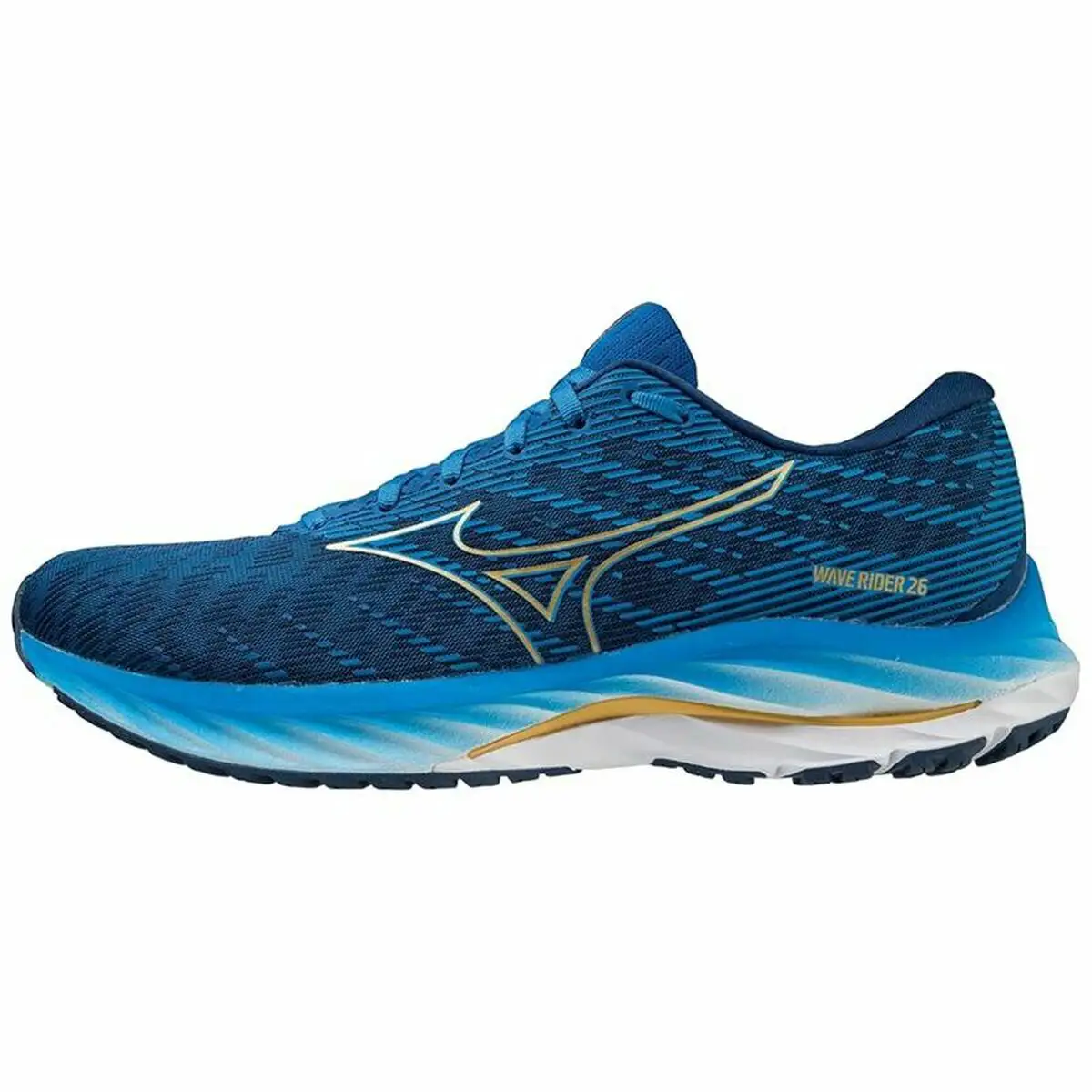 Chaussures de running pour adultes mizuno wave rider 26 bleu homme_6204. DIAYTAR SENEGAL - Là où Chaque Produit Évoque une Émotion. Parcourez notre catalogue et choisissez des articles qui vous touchent et qui enrichissent votre expérience.