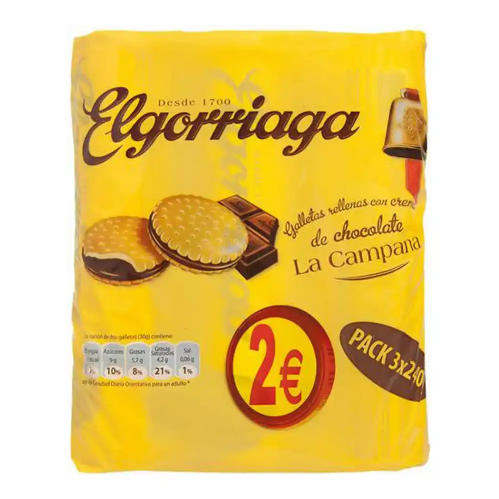 Chocolate biscuits el gorriaga 3 x 240 g _1323. DIAYTAR SENEGAL - Votre Portail Vers l'Exclusivité. Explorez notre boutique en ligne pour trouver des produits uniques et exclusifs, conçus pour les amateurs de qualité.