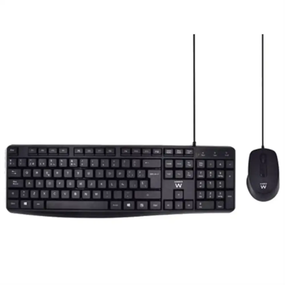 Clavier et souris ewent ew3006 noir espagnol qwerty_9023. DIAYTAR SENEGAL - Là où Chaque Clic Compte. Parcourez notre boutique en ligne et laissez-vous guider vers des trouvailles uniques qui enrichiront votre quotidien.