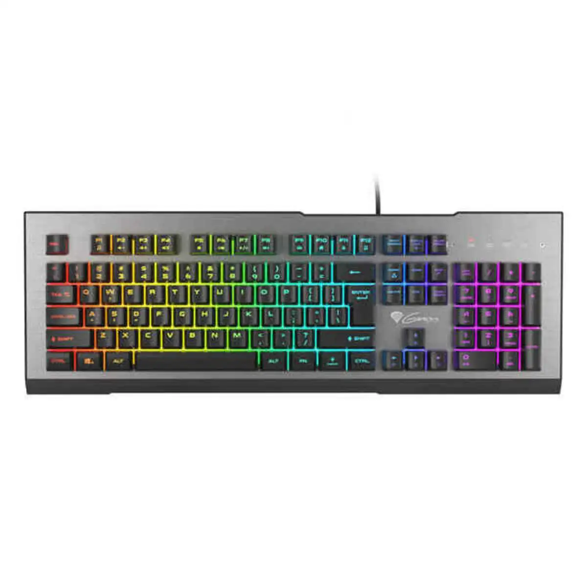 Clavier pour jeu genesis nkg 1621 rgb argente noir gris aluminium_4226. DIAYTAR SENEGAL - Où le Shopping Devient une Aventure Culturelle. Plongez dans notre univers de produits qui célèbrent l'héritage et l'artisanat du Sénégal.