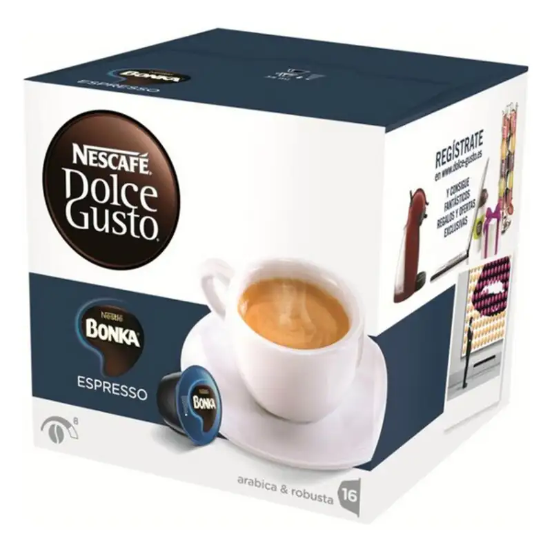 Coffret dolce gusto espresso bonka 16 uds _3600. DIAYTAR SENEGAL - L'Art du Shopping Facilité. Naviguez sur notre plateforme en ligne pour découvrir une expérience d'achat fluide et agréable, avec une gamme de produits adaptés à tous.