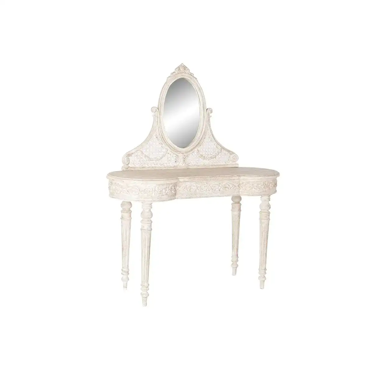 Coiffeuse dkd home decor 114 x 44 x 141 cm blanc beige bois de manguier bois mdf_5812. DIAYTAR SENEGAL - L'Équilibre Parfait entre Tradition et Modernité. Explorez notre collection pour trouver des produits qui incarnent la culture et la contemporanéité du Sénégal.