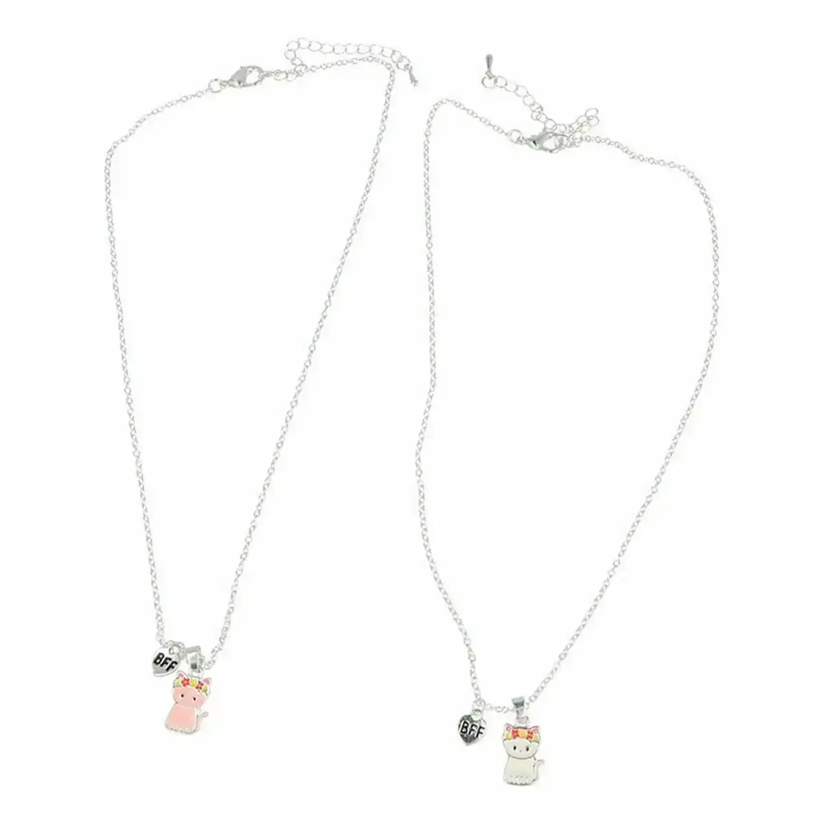Collier inca chats 2 pcs _5221. DIAYTAR SENEGAL - Où Chaque Produit est une Promesse de Qualité. Explorez notre boutique en ligne et choisissez des produits qui répondent à vos exigences élevées.