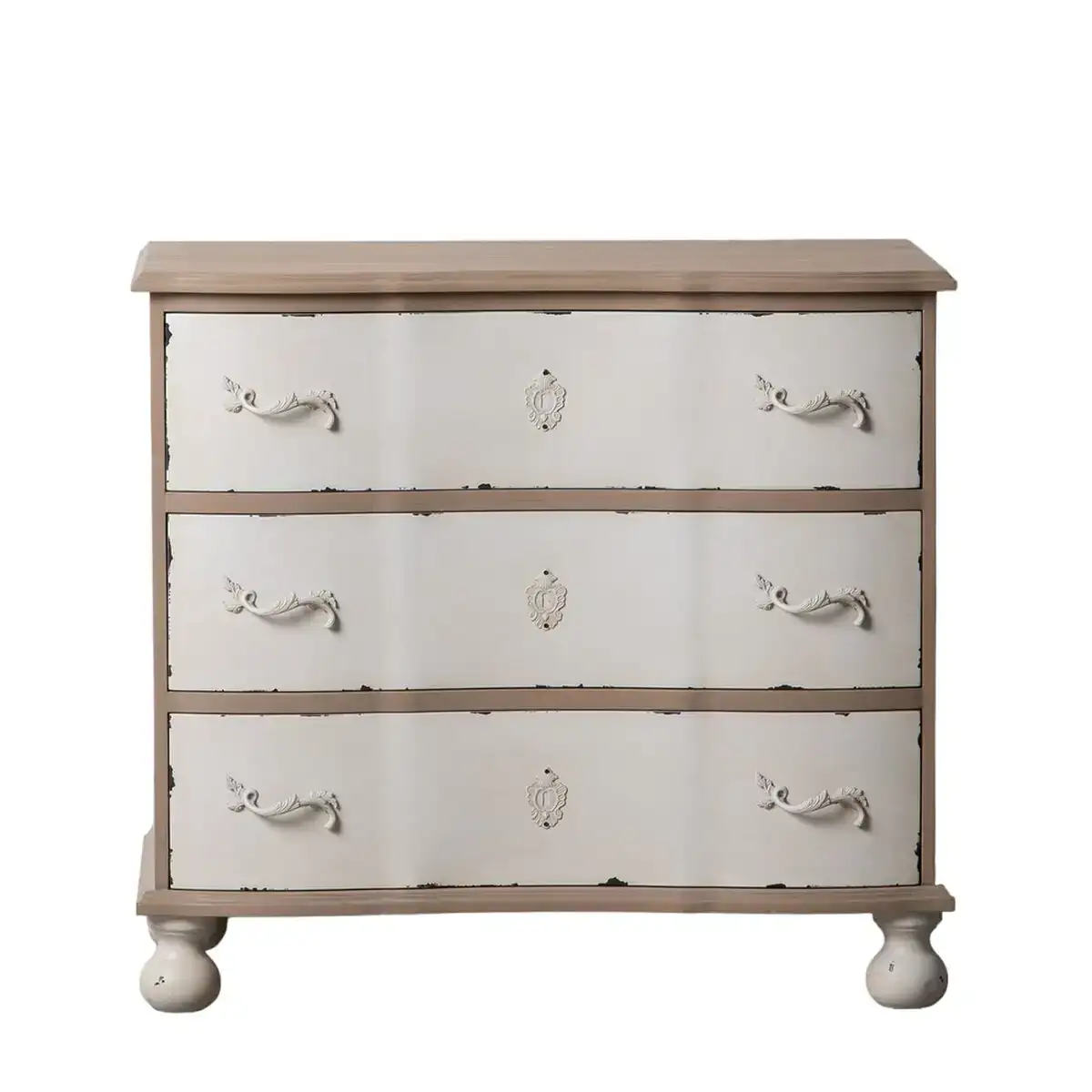 Commode 90 x 48 x 82 cm naturel blanc bois d epicea_8030. DIAYTAR SENEGAL - L'Art de Choisir, l'Art de Se Distinquer. Naviguez à travers notre catalogue et choisissez des produits qui ajoutent une note d'élégance à votre style unique.