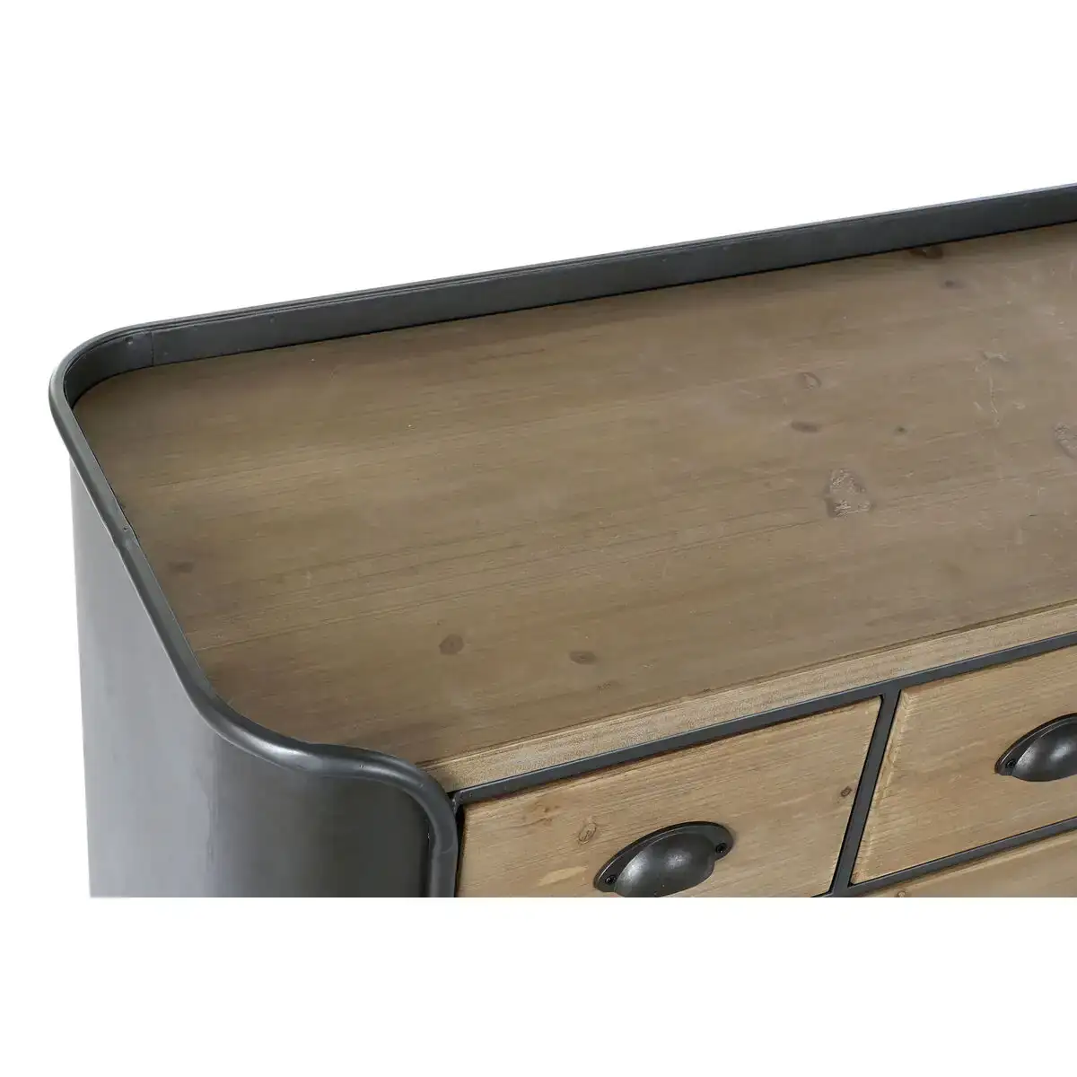 Commode dkd home decor gris naturel metal sapin loft 97 x 37 x 79 cm_9710. DIAYTAR SENEGAL - Là où Chaque Achat a du Sens. Explorez notre gamme et choisissez des produits qui racontent une histoire, votre histoire.